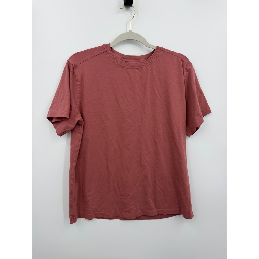 Lululemon Crew neck T-Shirt Women 10 Rose‎ Pink Short Sleeve Relaxed Cotton Tee